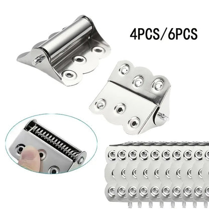 4 Pcs Spring Loaded Hinges Stainless Steel Self Closing Screen Door Hinges 2.4 x 3 Inch for Home Interior, Exterior Doors and Commercial Use