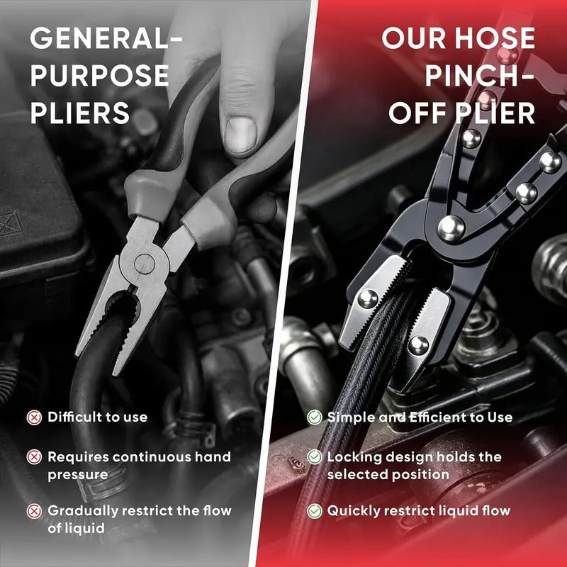 Upgrade Ratchet Hose Pinch Off Pliers - Tool Upgrade with Metal Jaws, Locking Clamp - Multi-Size 8in/10in/12in Hand Tools for Automotive Users’ Radiator, Coolant Lines