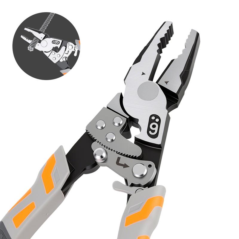 55-Steel Self-Locking Anti-Skid Ratchet Pliers, Heavy-Duty Wire Cutters & Holding Tool, Hands-Free Grip DIY Hardware for Automotive, Plumbing Projects, Durable Pliers & Pincers